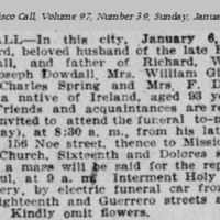 Richard Dowdall's Death Notice