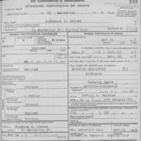 Terence Connelly's Death Certificate