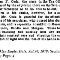 William F. Code's Injury