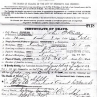 John O'Reilly's Death Certificate